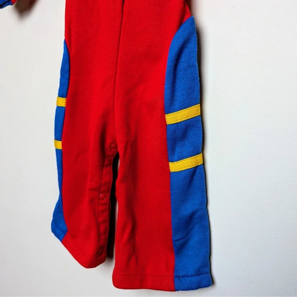 Vintage Carters 70s Sky Patrol Zip Up Jumpsuit Romper Flare Leg 12 Months